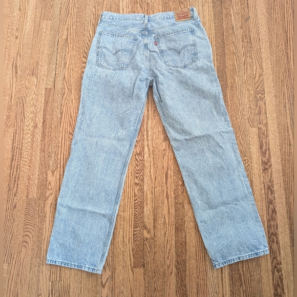 Women's Levi's Light Wash Men's Straight Leg Jeans - Picture 5 of 5